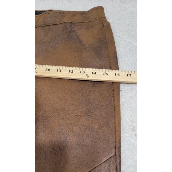 Free People Womens Brown Never Let Go Faux Leather Brown Pull On Pants‎ Size 6 - Picture 9 of 13